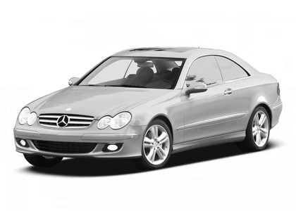 Ворсовые коврики на Mercedes CLK (C209) 2002 - 2009 в Комсомольске-на-Амуре